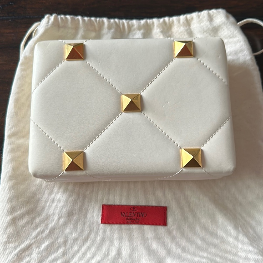 Valentino Minaudiere Roman Stud Leather Bag. BRAND NEW.